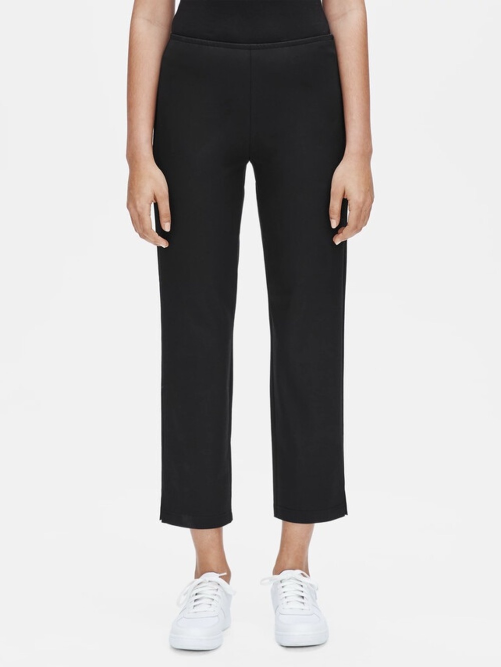 Eileen Fisher S Petite Organic Cotton Stretch Straight Leg Ankle Classic Eco